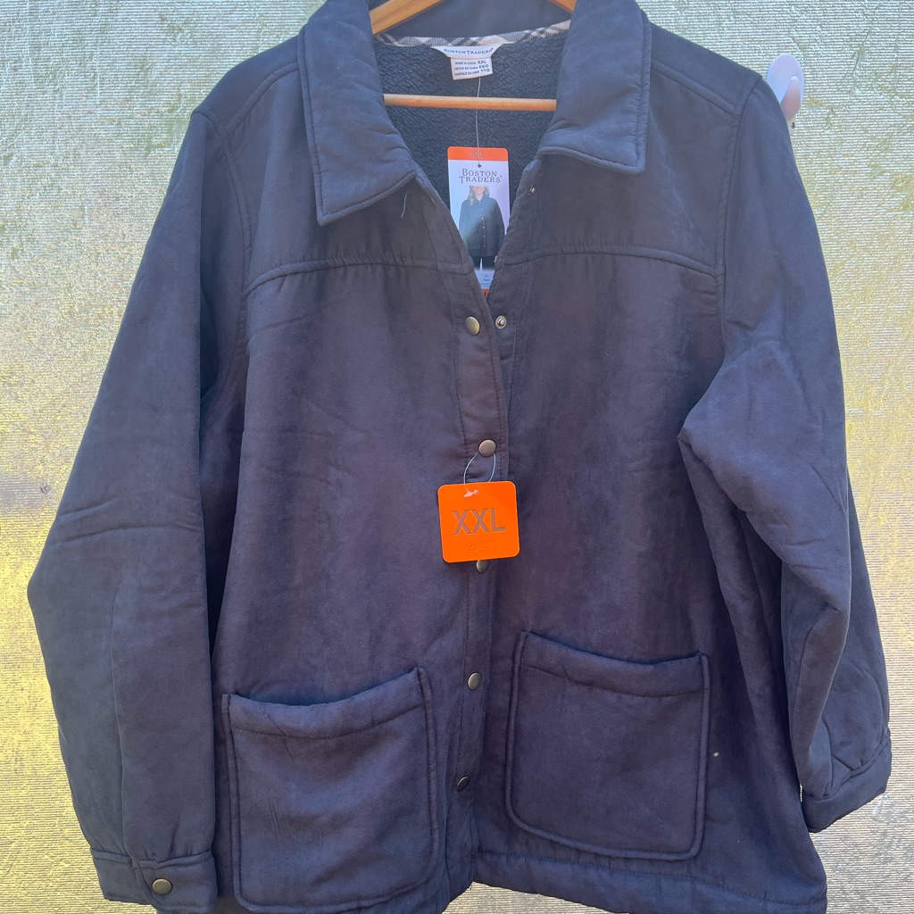 Boston Traders Black Pea Coat With Classic Collar